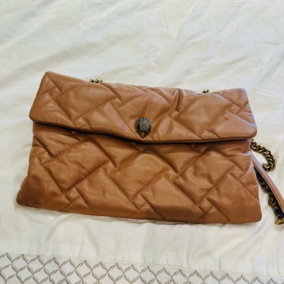 Kurt Geiger quilted Tan Chain Shoulder Bag size large - Picture 5 of 5